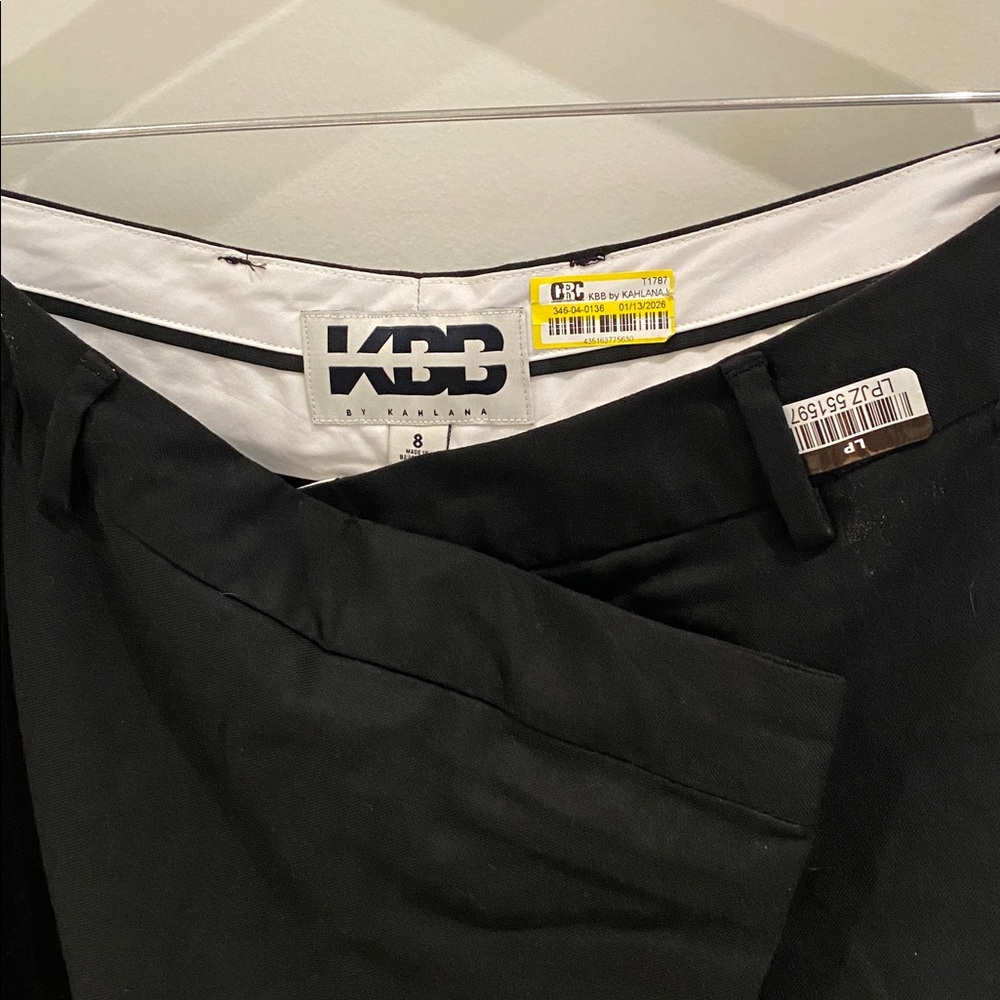 NWOT KBB by KAHLANA Mid-Rise Straight/Wide/Full Leg 'The Classic Trouser' Size 8 - Picture 8 of 10